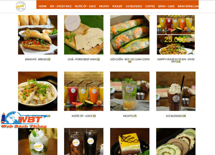 thiết kế website bán bánh mì