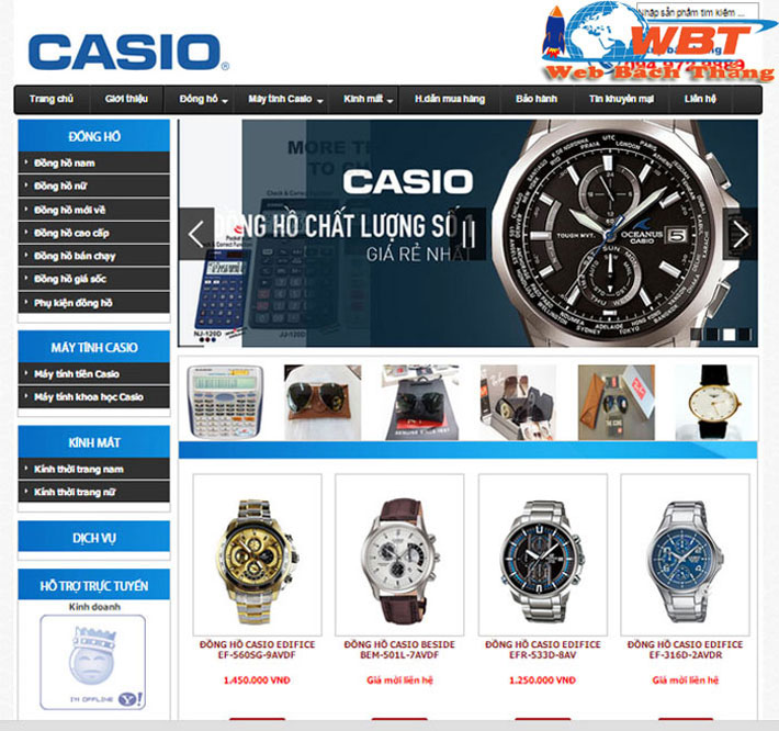 thiết kế website bán đồng hồ đẹp