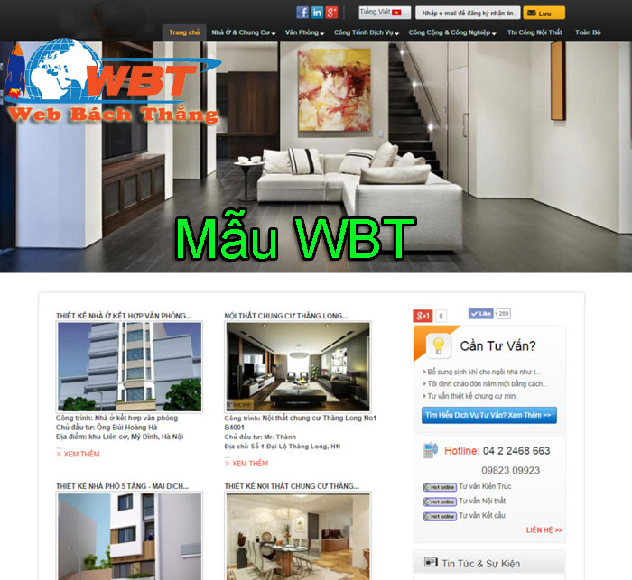 mẫu website