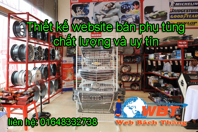 thiết kế website bán phụ tùng