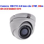 Camera HD-TVI 4.0 bán cầu 2MP, 20m HIKVISION DS-2CE56D8T-ITM