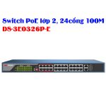 Switch PoE lớp 2, 24 cổng 100M HIKVISION DS-3E0326P-E