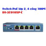 Switch PoE lớp 2, 4 cổng 100M HIKVISION DS-3E0105P-E