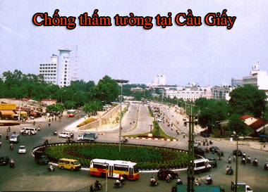 Chống thấm tường tại Cầu Giấy