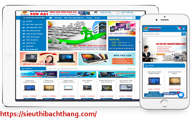 thiết kế website bán máy tính