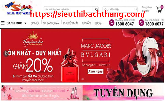 Thiết kế website bán nước hoa